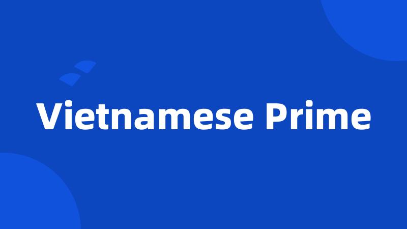 Vietnamese Prime