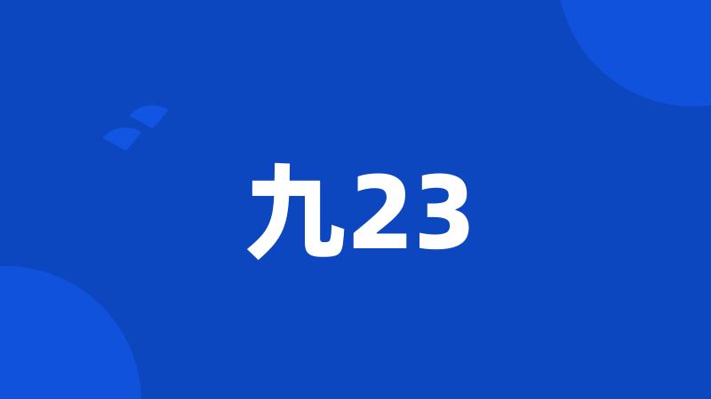 九23