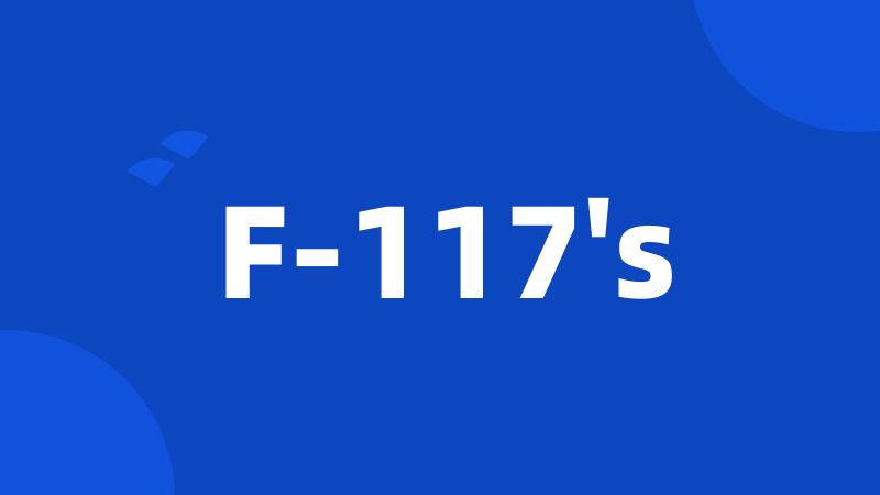 F-117's