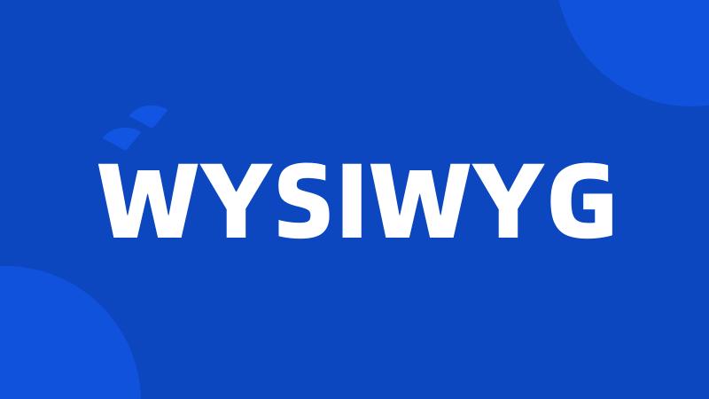 WYSIWYG