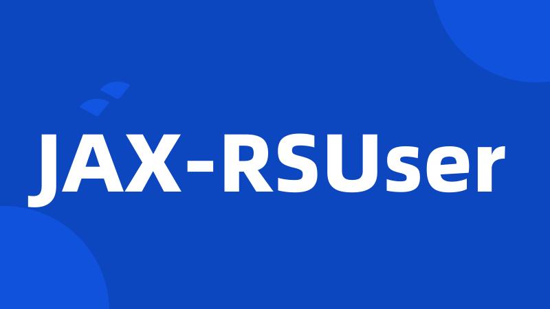 JAX-RSUser