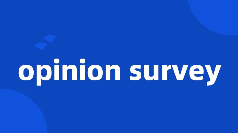 opinion survey