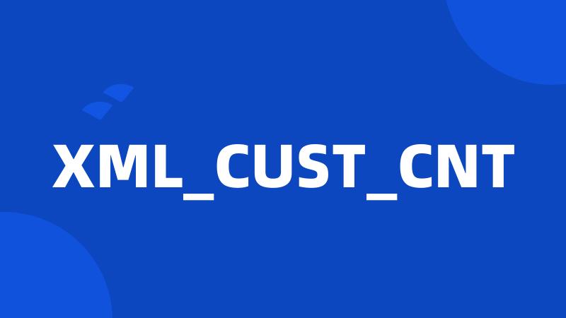 XML_CUST_CNT