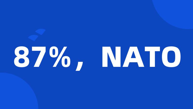 87%，NATO