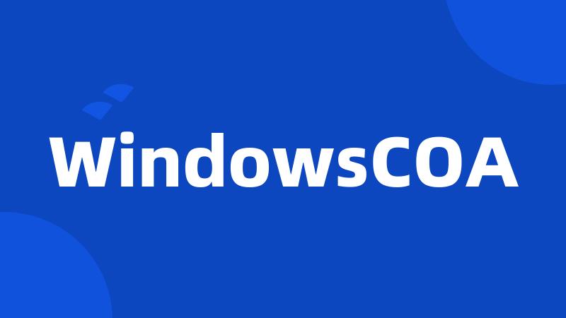 WindowsCOA