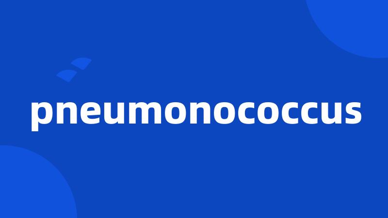 pneumonococcus