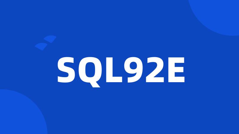 SQL92E
