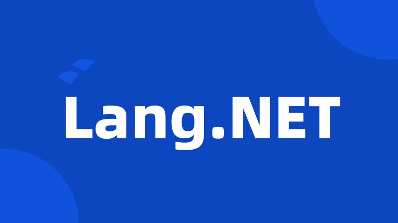 Lang.NET