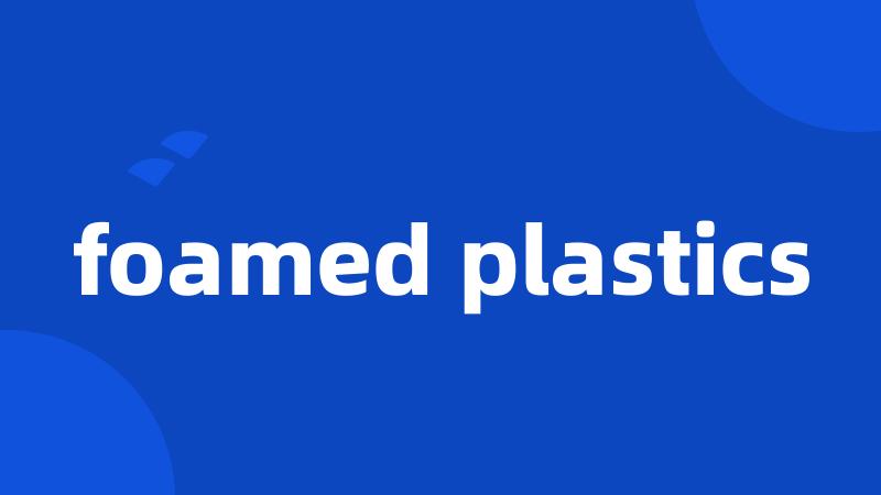 foamed plastics