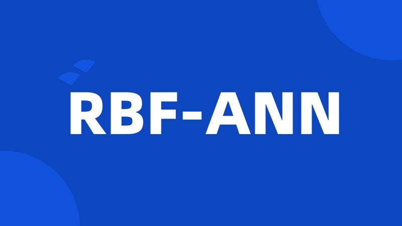 RBF-ANN