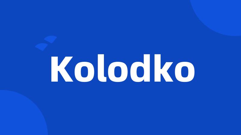 Kolodko