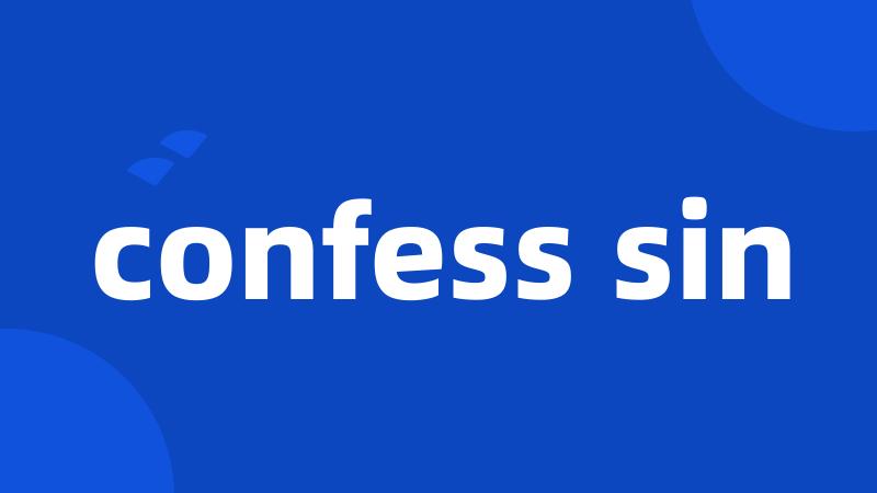 confess sin