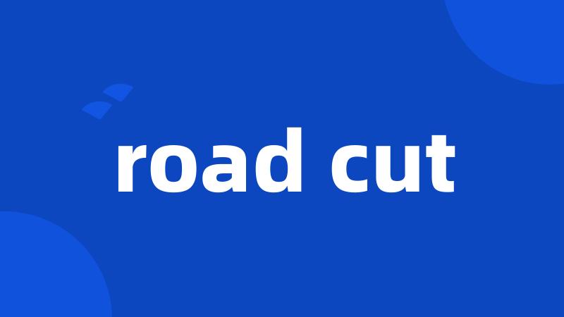 road cut