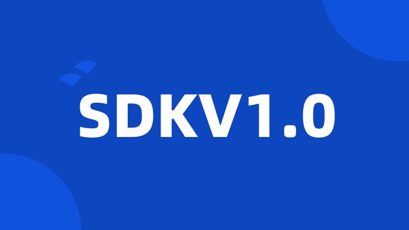 SDKV1.0