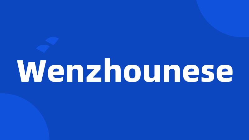 Wenzhounese