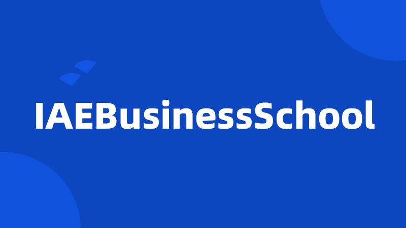 IAEBusinessSchool