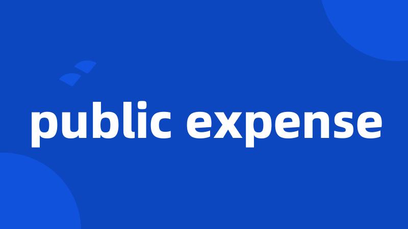 public expense