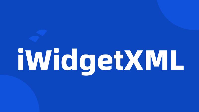 iWidgetXML