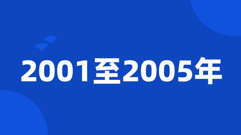 2001至2005年