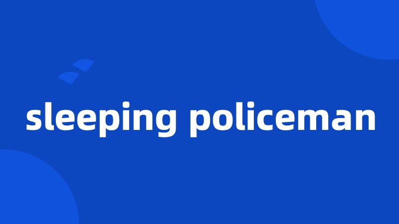 sleeping policeman