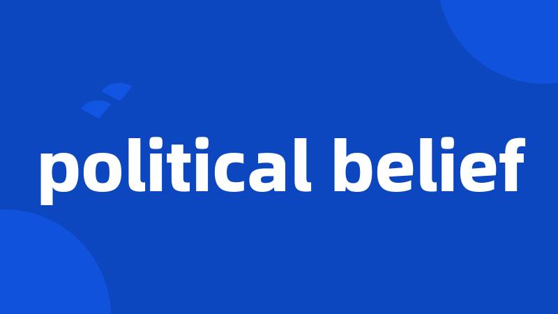 political belief