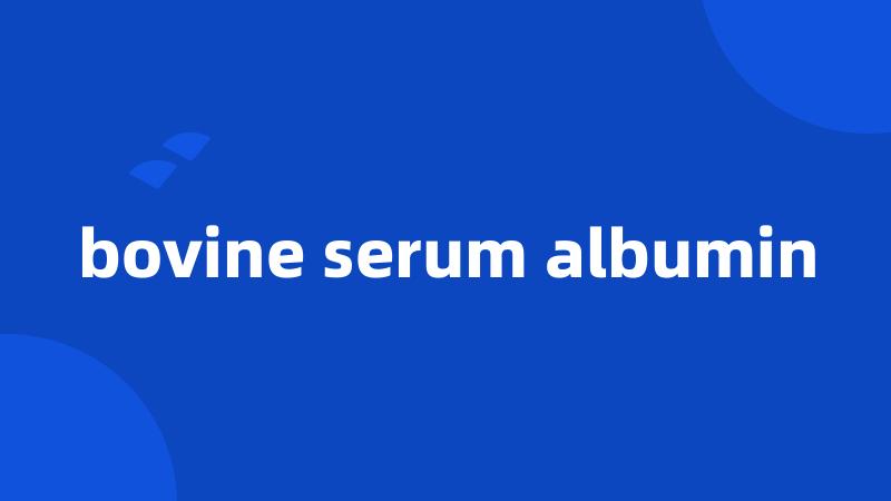 bovine serum albumin