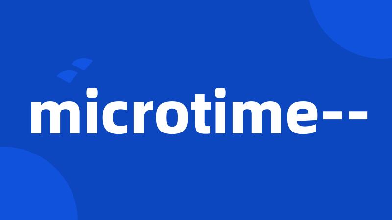 microtime--