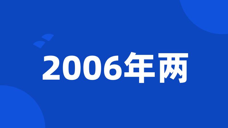 2006年两