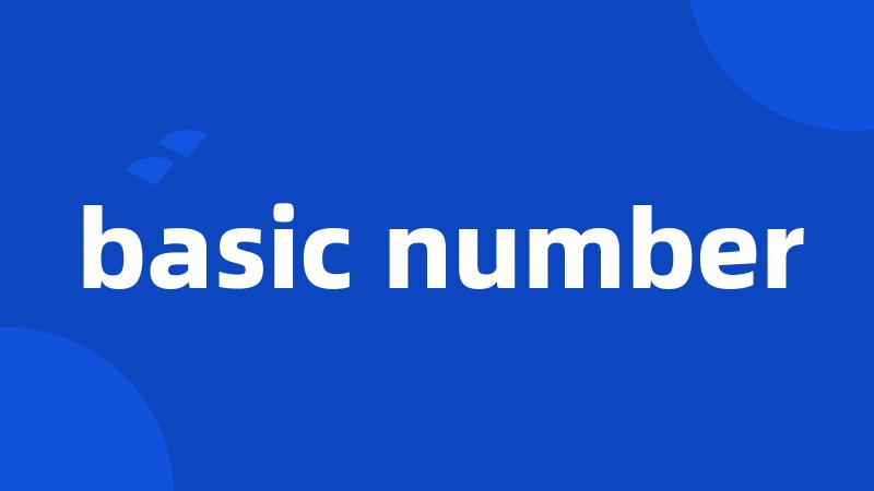 basic number