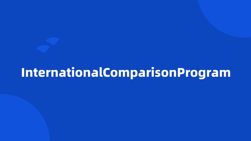 InternationalComparisonProgram