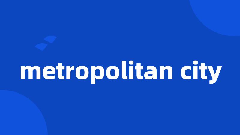 metropolitan city