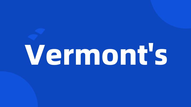 Vermont's