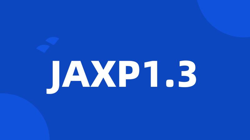 JAXP1.3