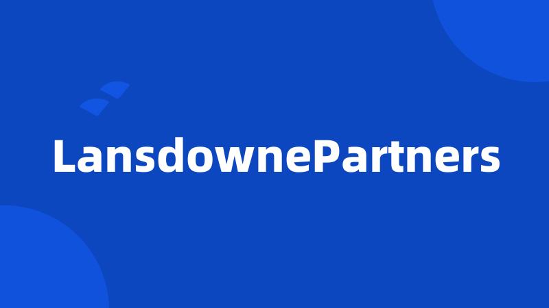 LansdownePartners