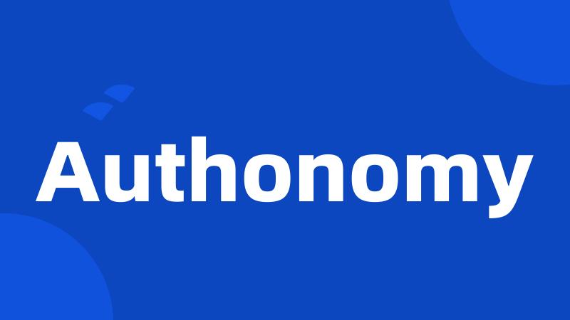 Authonomy
