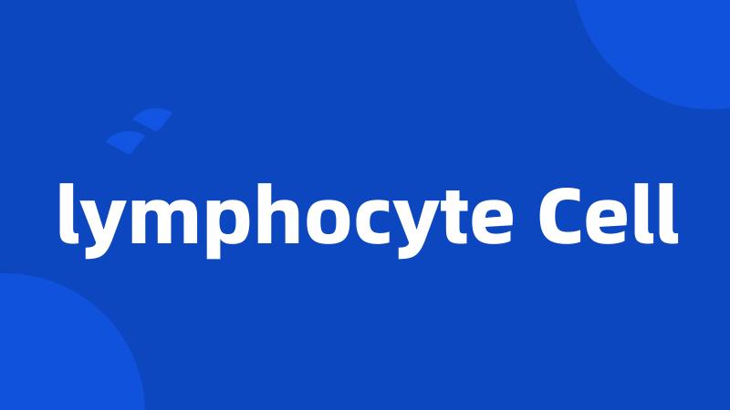 lymphocyte Cell