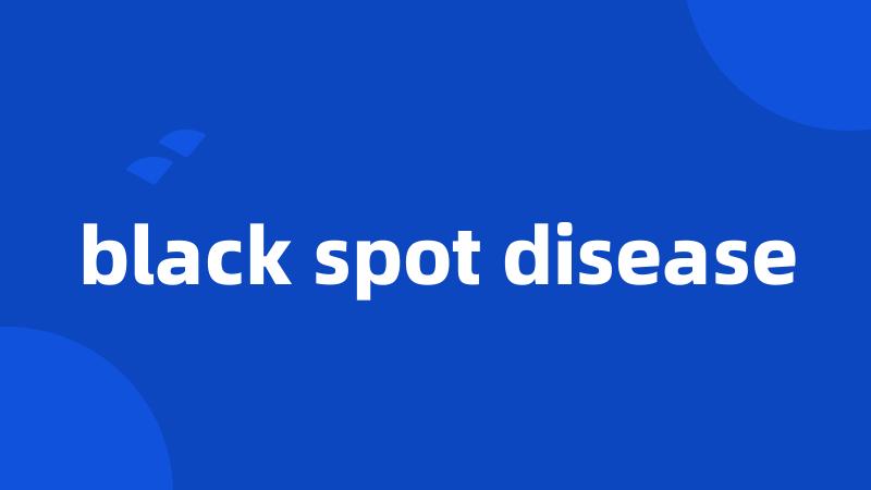 black spot disease