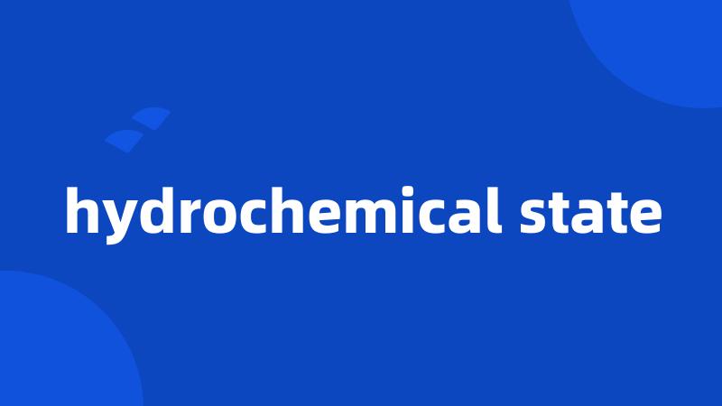hydrochemical state