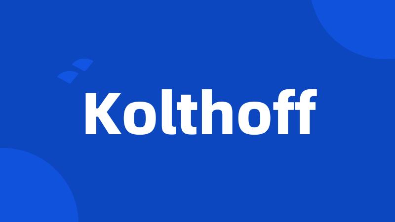 Kolthoff