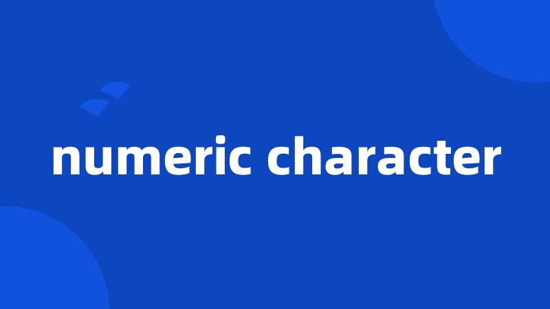 numeric character