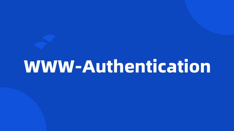 WWW-Authentication
