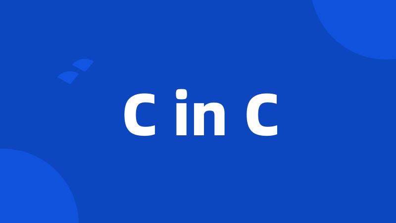 C in C