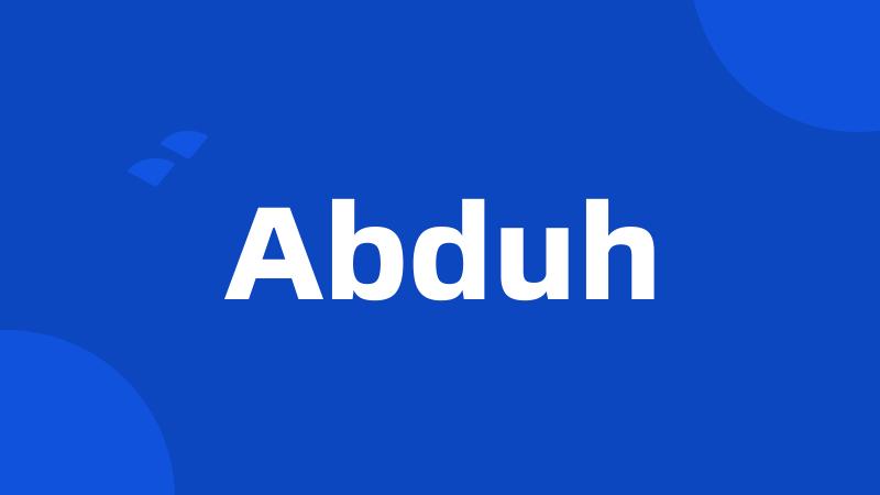 Abduh