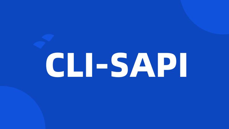 CLI-SAPI