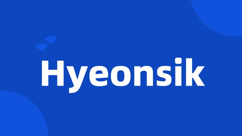 Hyeonsik