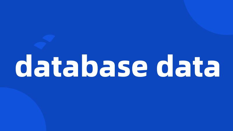 database data