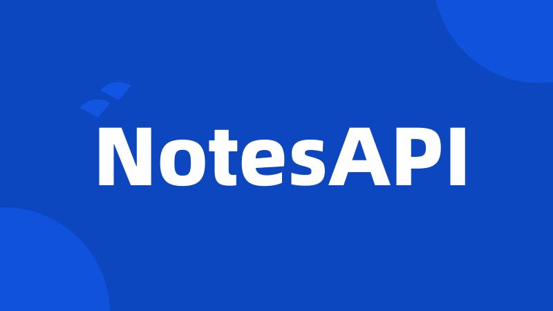 NotesAPI