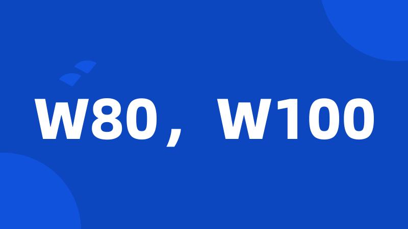 W80，W100
