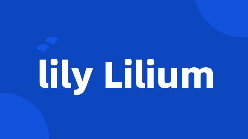 lily Lilium