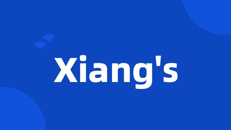 Xiang's